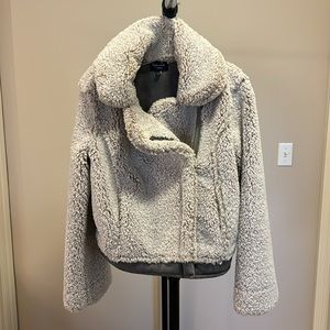 Splendid Bomber Jacket- super soft Sherpa with bell sleeves- worn once!